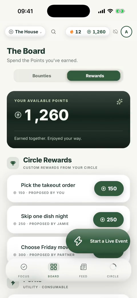 Redeeming points in the Rewards store